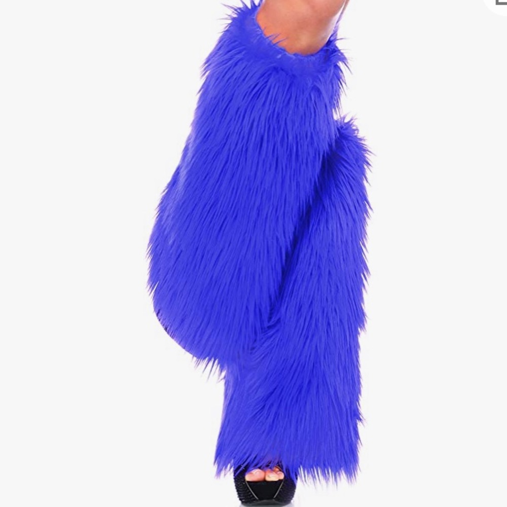 Purple Furry Fuzzy Leg-Warmer Covers